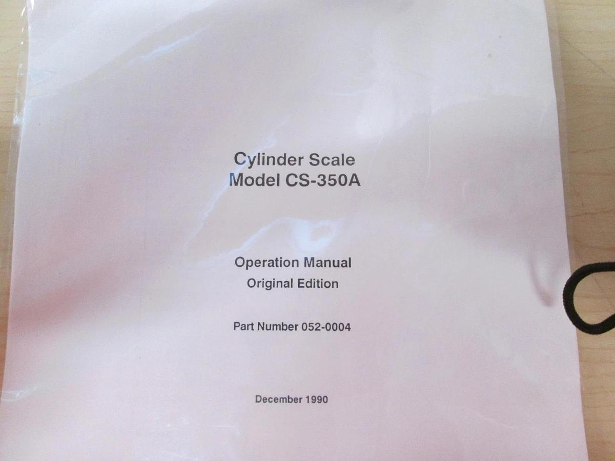 Used Semi-Gas Sys, Cylinder Scale Model CS-350A, Part Number 052-0004, Used