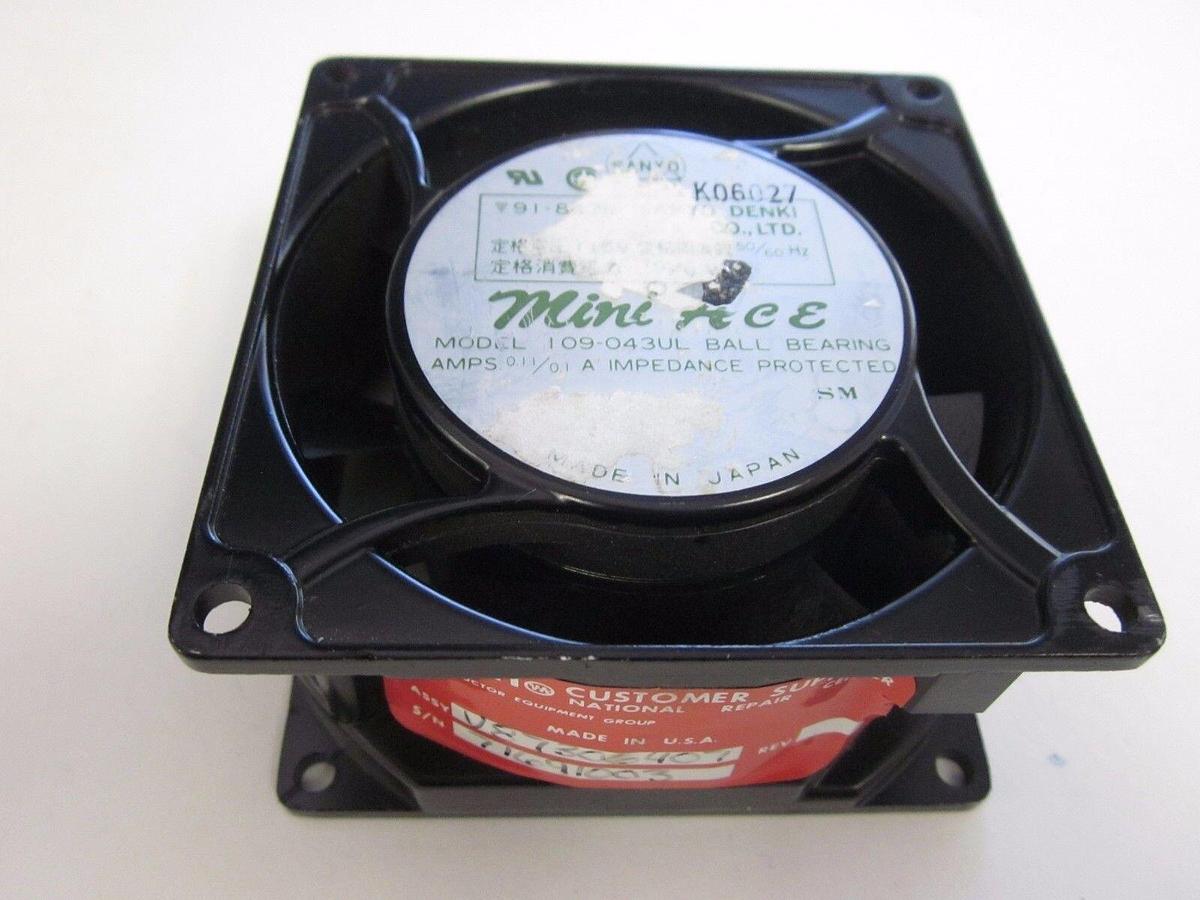 Used Sanyo Denki 109S091 Mini Ace 25 Fan, 100V, 50/60HZ, 8/7W, 0.1/.09A