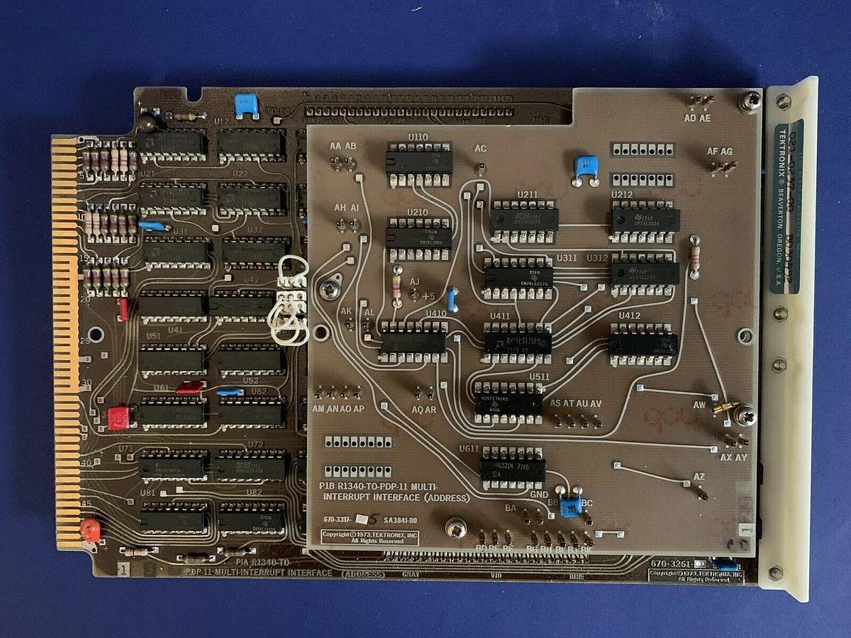 Used Tektronix 672-0704-00 PDP-11 Multi-Interrupt Interface PCB Assy, Used
