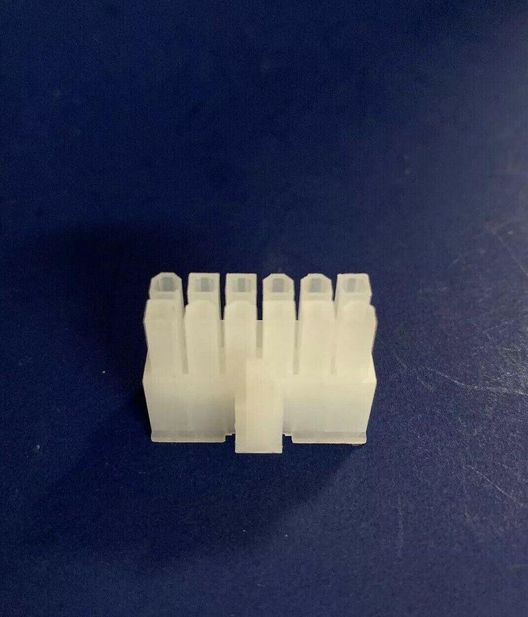 12 Position Rectangular Housing, Plug Connector, Nylon, Lot of 130+