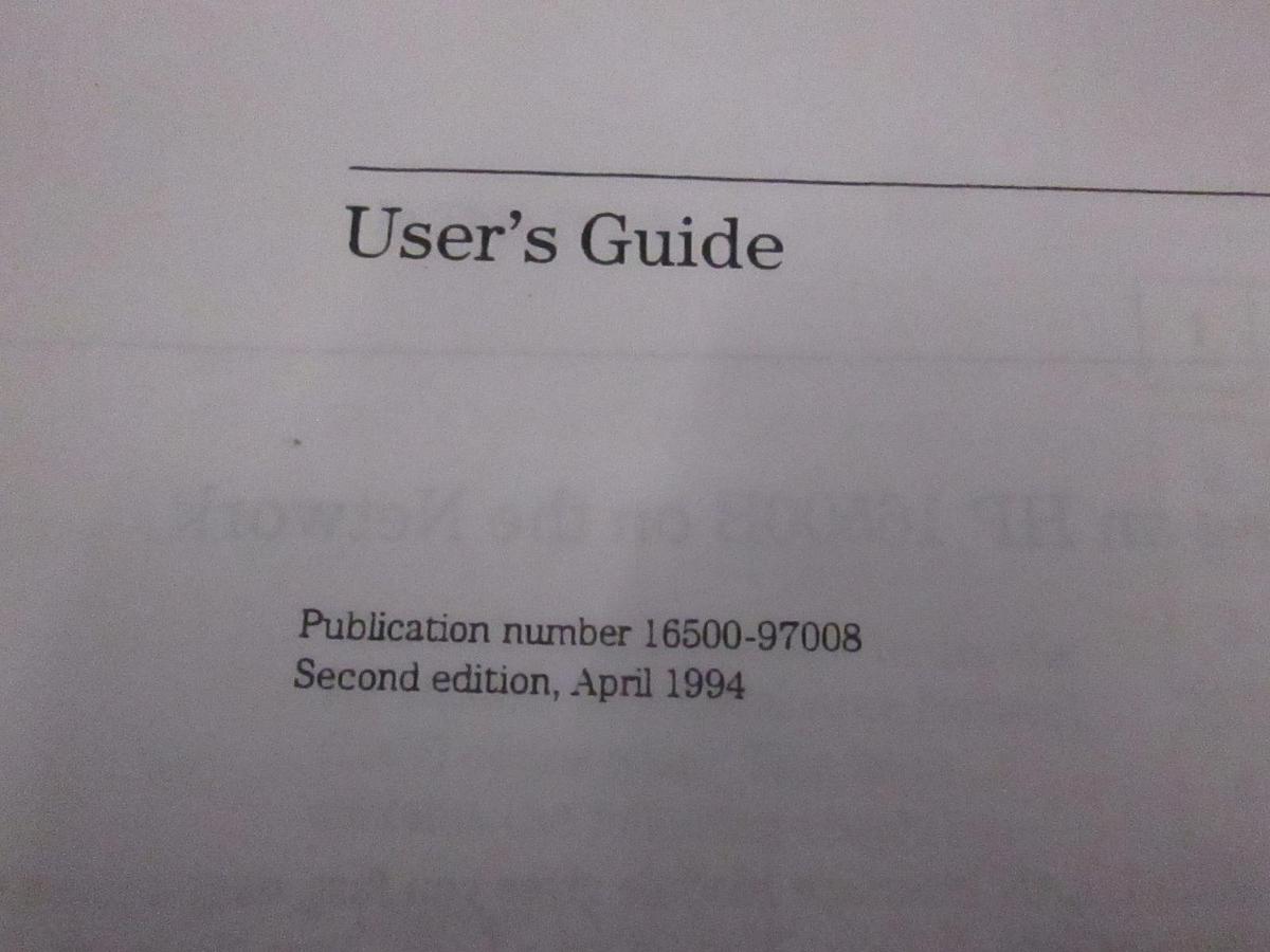Used HP 16500L LAN Interface Module User's Guide, Used