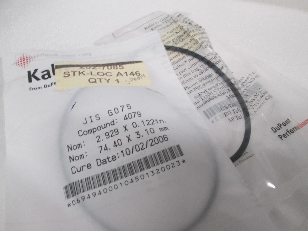 Kalrez, JIS G075, O-Ring, 2.929" x 0.122", New, Lot of 2