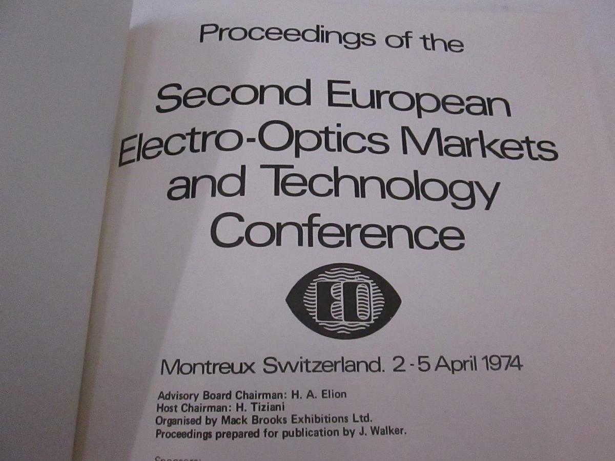 Used Second European Electro-Optics Markets and Tech Conference 1974, Used