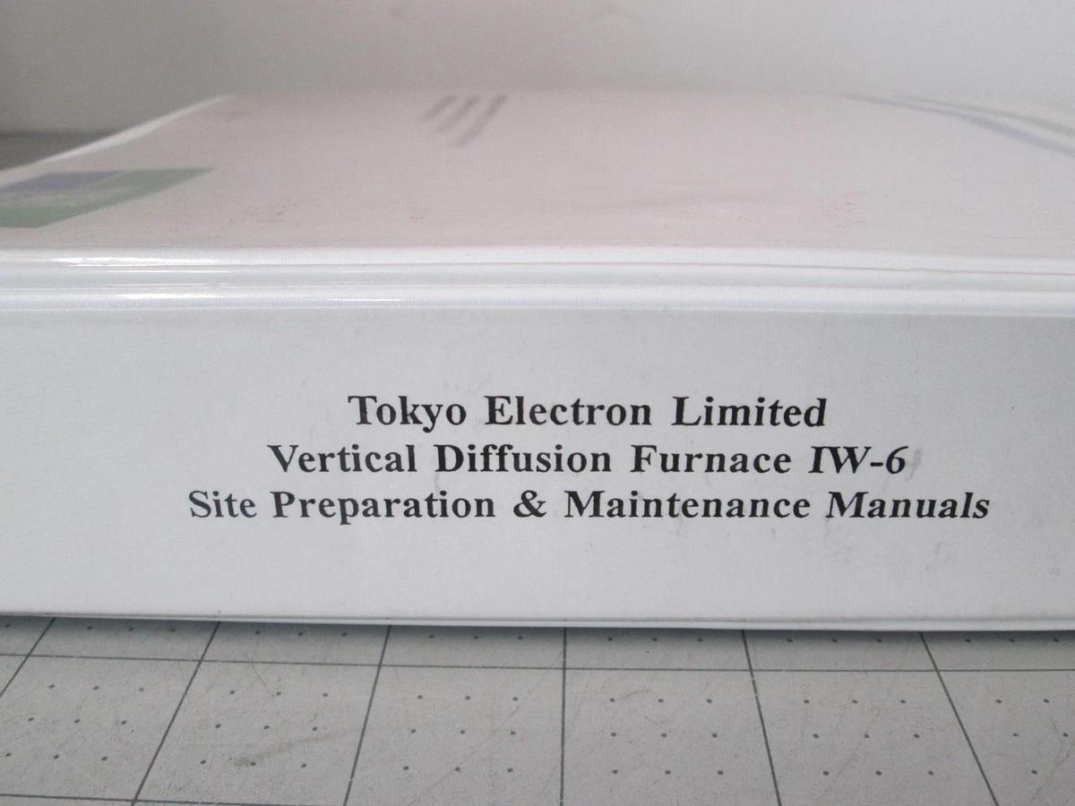 Used TEL Tokyo, IW-6, Site Preparation & Maintenance Manuals, Used