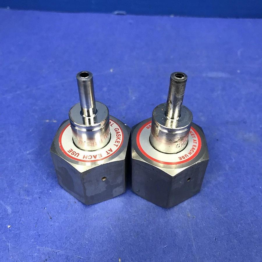 Used Ewal CGA 720 Pigtail Connection w/ CGA 712-728 Nut, Lot of 2 Used