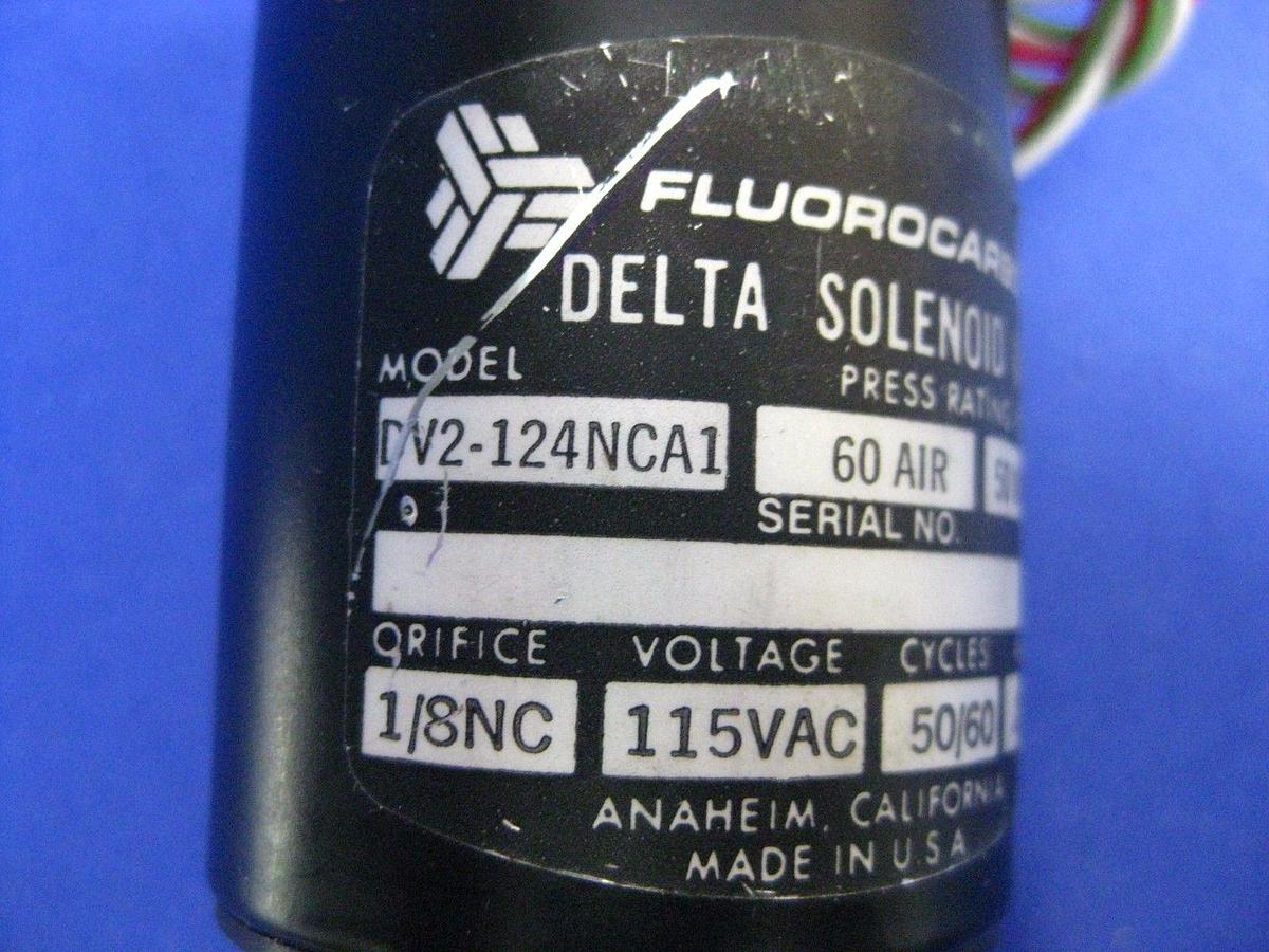 Fluorocarbon Delta Solenoid Valve, DV2-124NCA1, Normally Closed, New