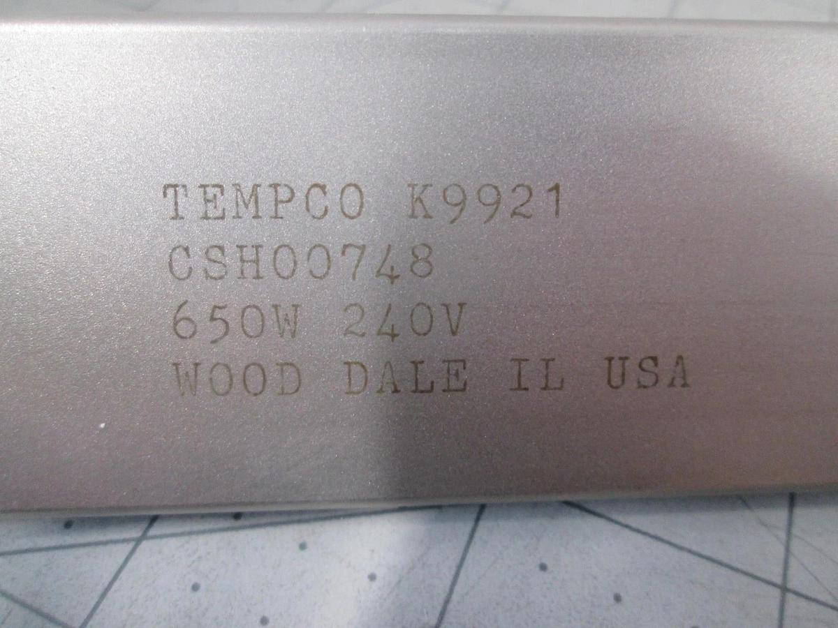 Tempco, K9921, Heater Strip, Channel, 650W, 240V w/ 2 Wire Leads, New