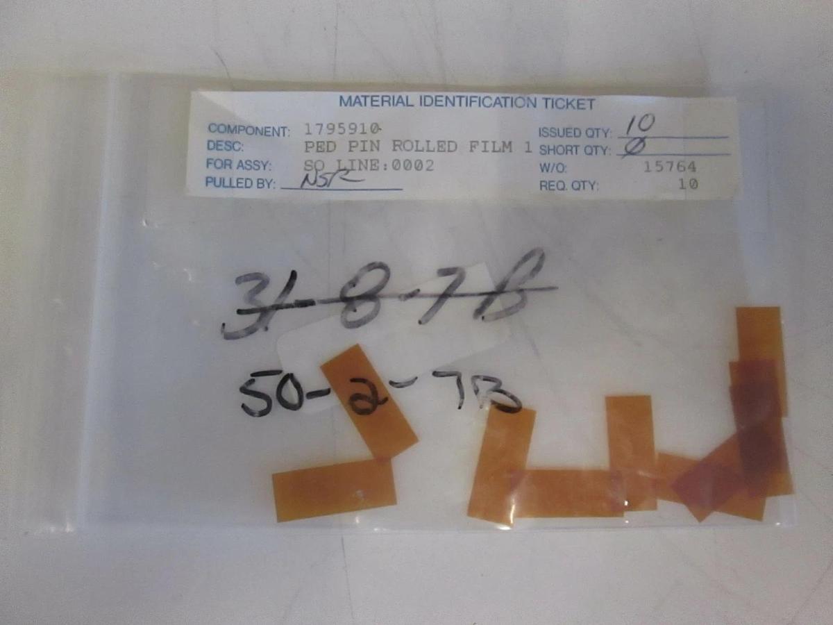 Ped Pin Rolled Film, 1795910, Lot of 10