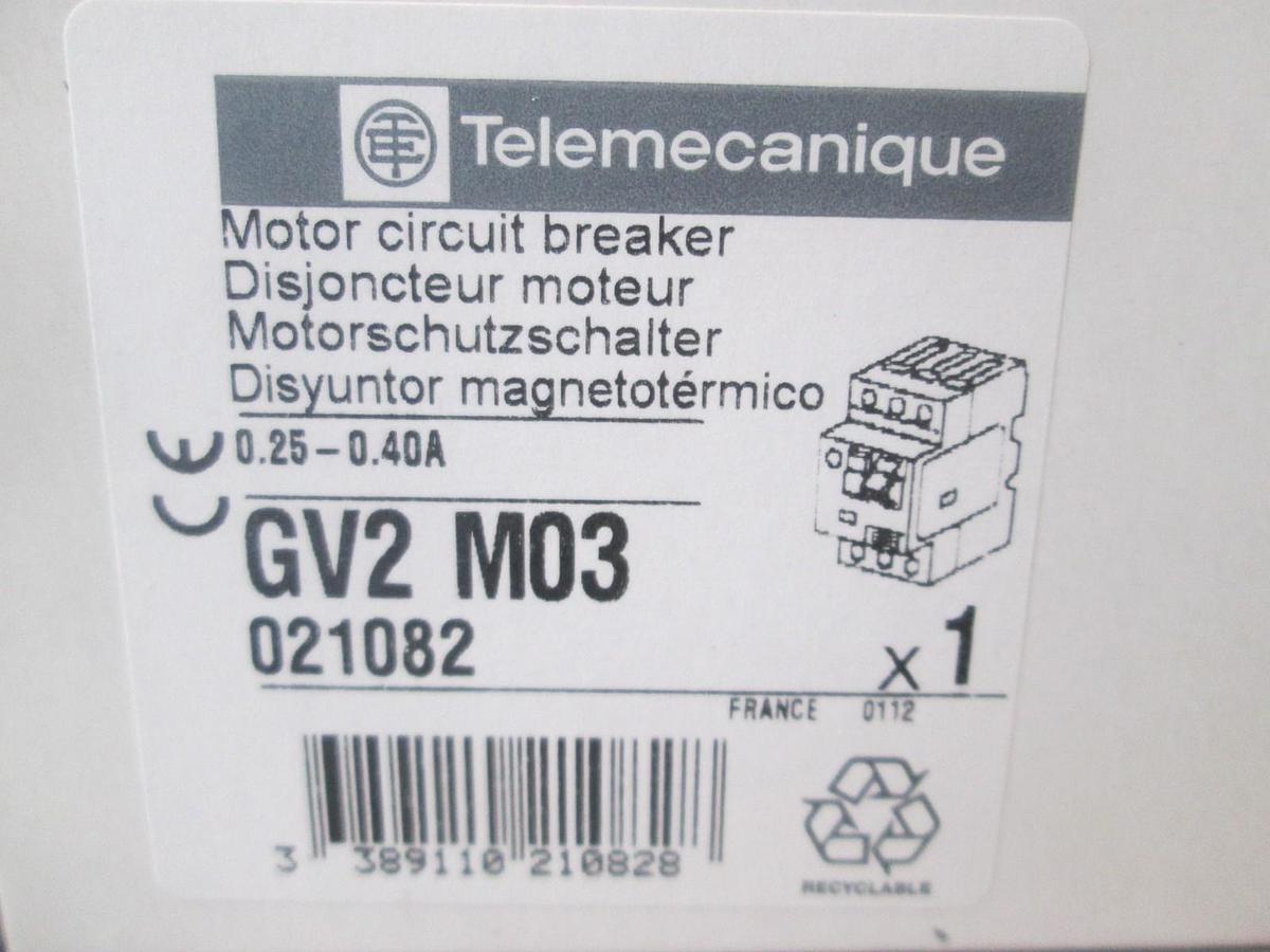 Telemecanique, GV2 M03, Motor Circuit Breaker, New, Lot of 2