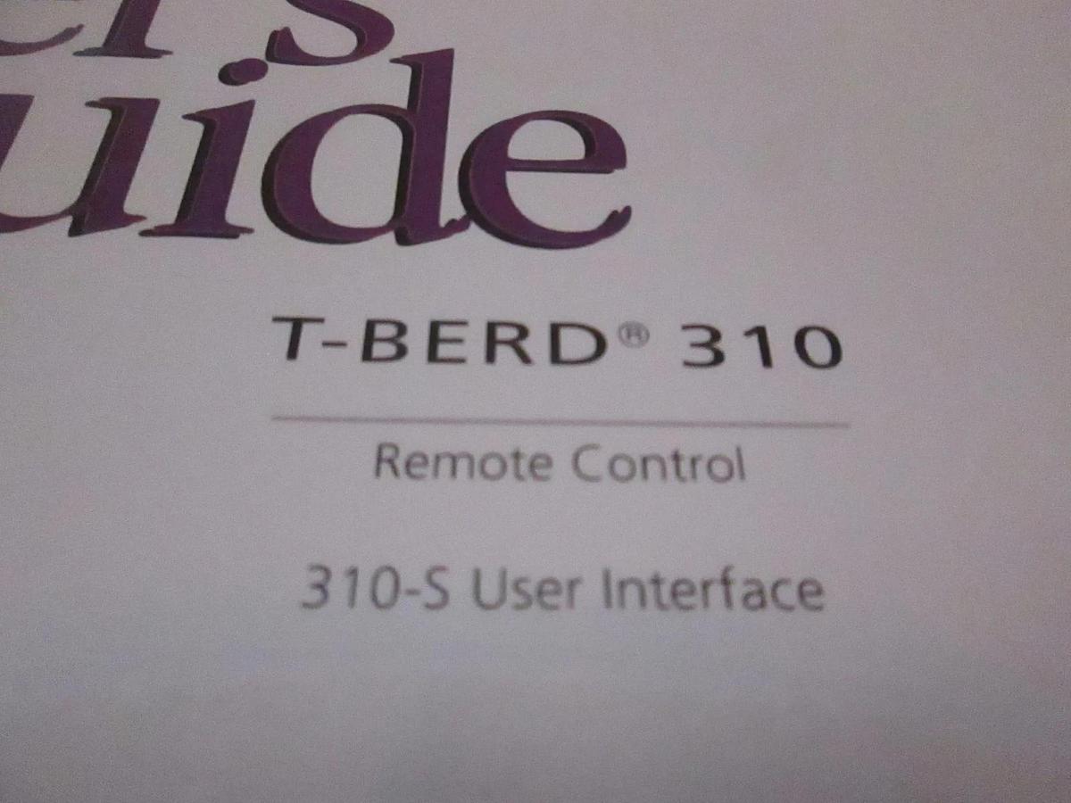Used T-Berd 310 Remote Control 310-S User Interface, User's Guide, 50-15946-01, Used