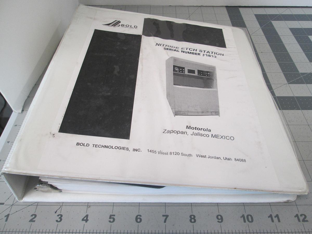 Used Bold Technologies, 1812, Nitride Etch Station, User Manual, Used