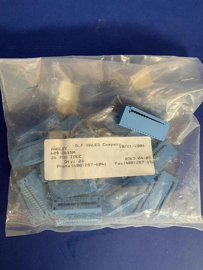 T&B Ansley 609-2615 Edgeboard Connector 26 POS, Lot of 24 New