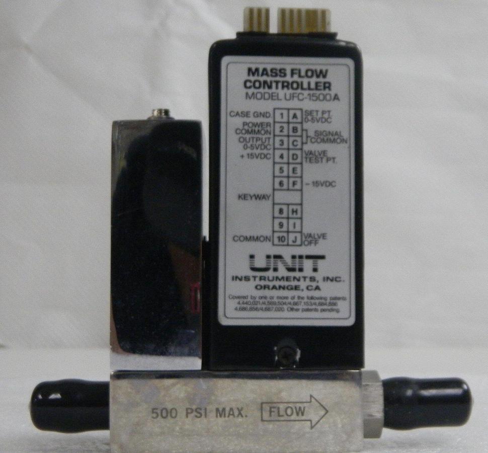Used Unit UFC-1500A, Mass Flow Controller, Gas- SIH2CL2, Range- 75 SCCM, 1/4" M I/O