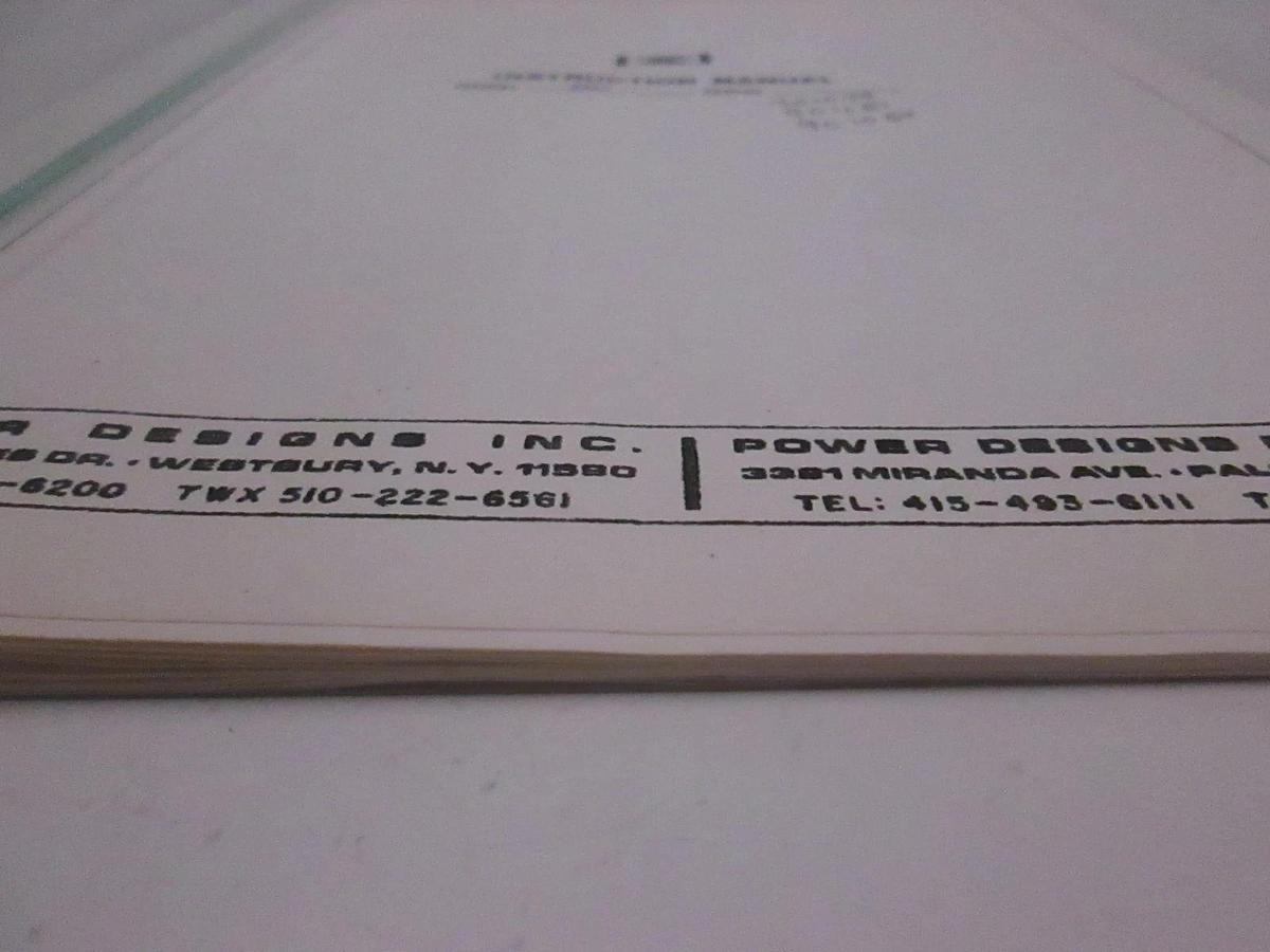 Used Power Designs Model 4050 Instruction Manual, Used
