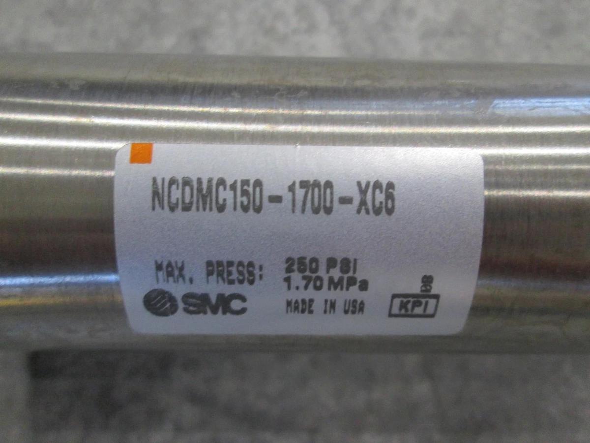 SMC, NCDMC150-1700-XC6 Pneumatic Cylinder, Bore 1.5", Stroke 17", Ports 1/8" NPT