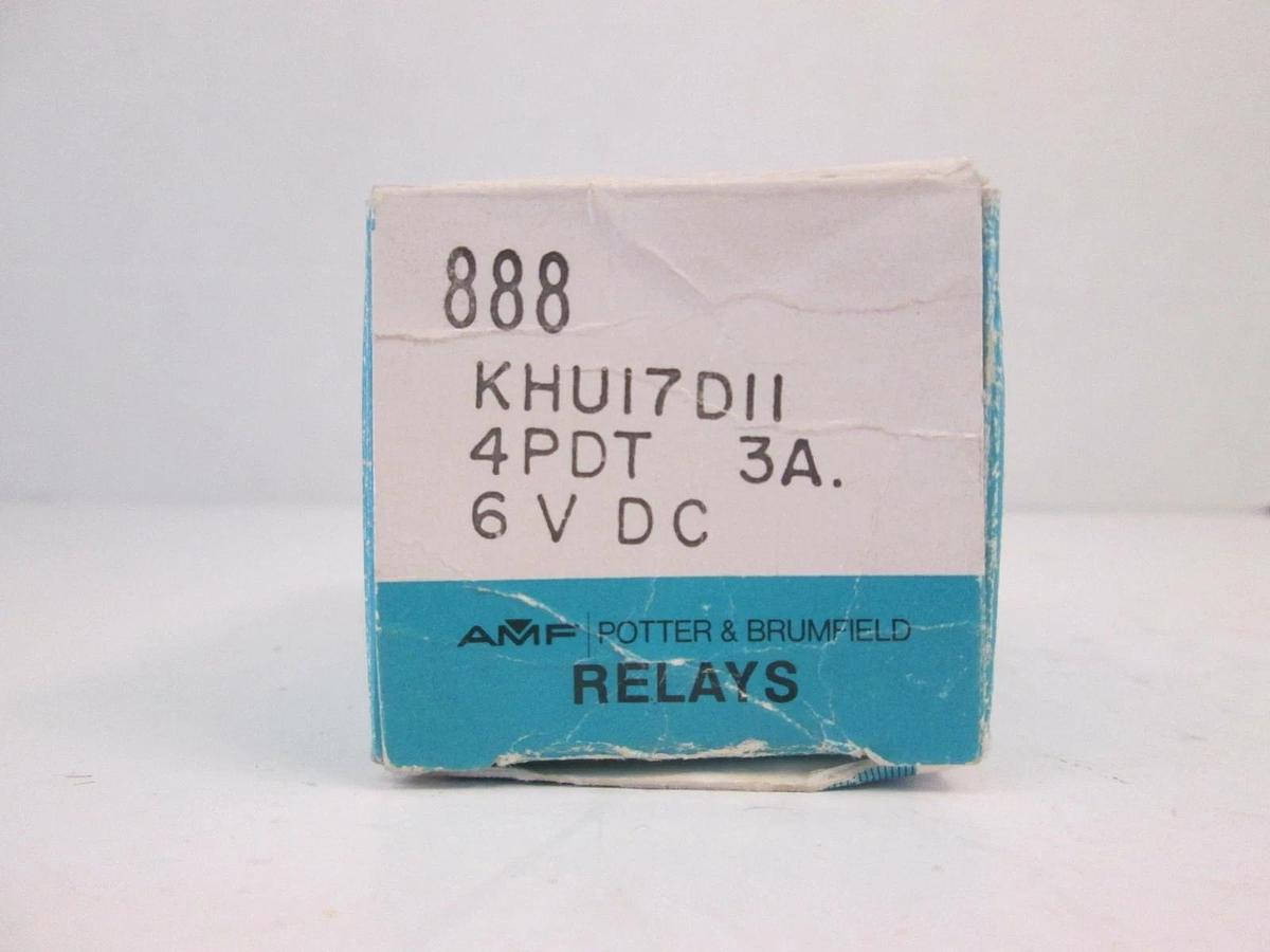 Used POTTER & BRUMFIELD KHU-17D11 Relay, 3A, 6 VDC