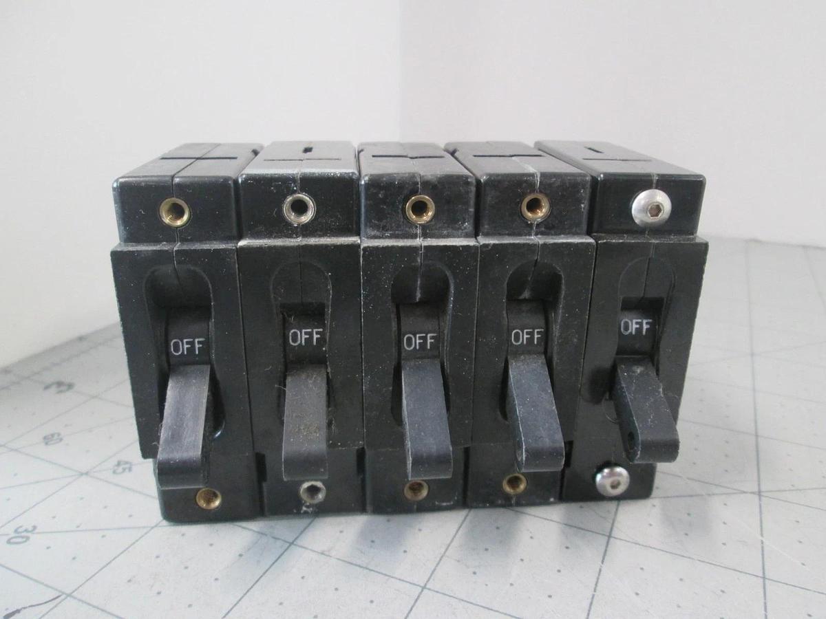 Used Airpax, Circuit Breaker, Single Pole, APL1-1-62-153, Used, Lot of 5