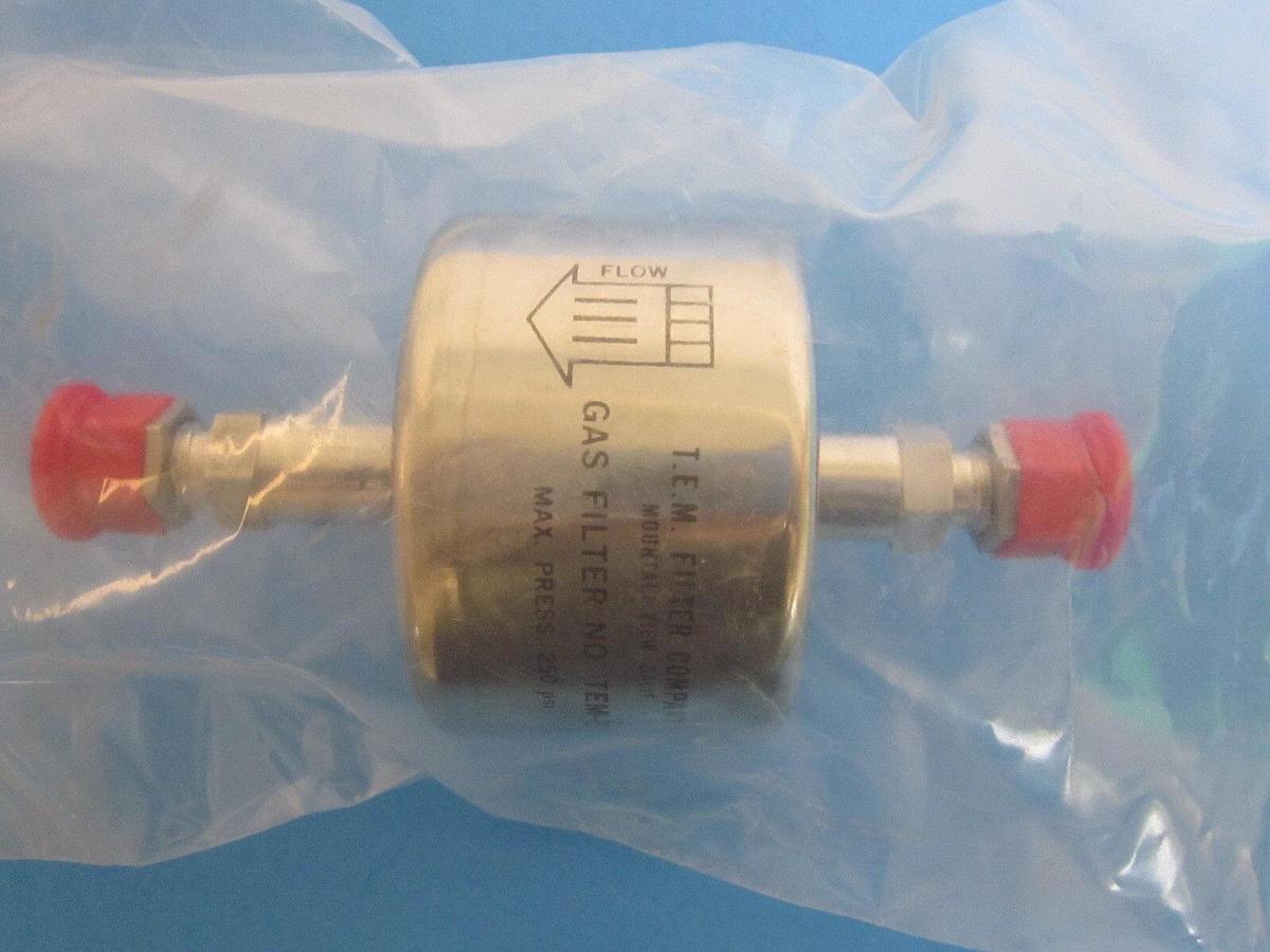 T.E.M. Gas Filter TEM-811-MA, 1/4" Compression Seal, Teflon Membrane