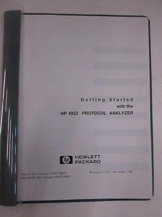 Used HP 4952 Protocol Analyzer, Getting Started With, Used