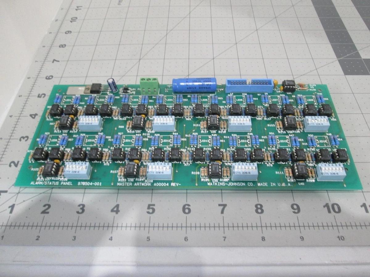 WJ Watkins Johnson, 976505-001, Card, Alarm/Status Panel-APL PCB Assy, New