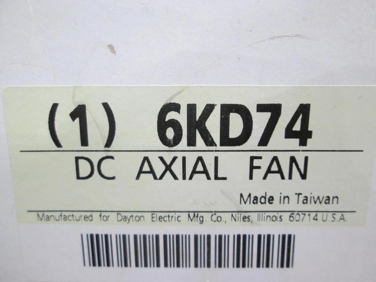 Used Dayton, Model 6KD74, DC Axial Fan, 24V, New