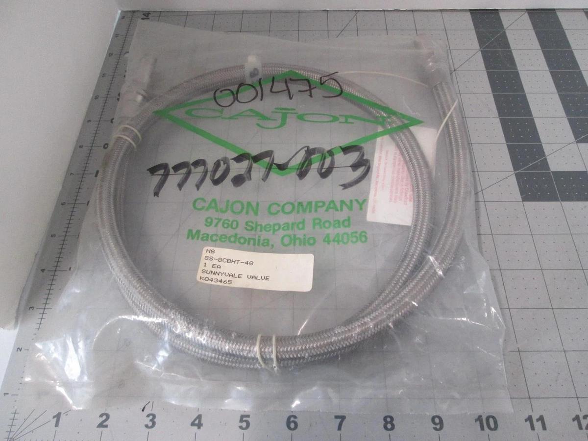 Used Swagelok, SS-8CBHT-48, SS Braided Hose, New