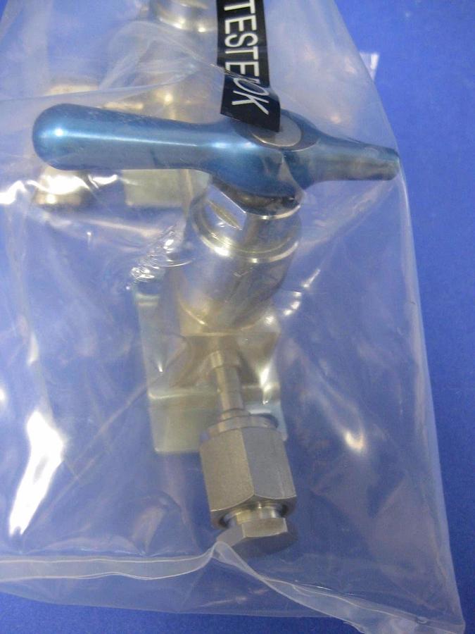 Used Semi-Gas Manual Shut Off Flow Valve Assy, N2 Purge Manifold Valve, Tested
