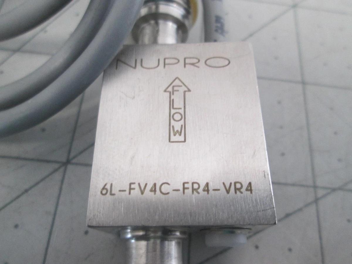 Used Nupro, 6L-FV4C-FR4-VR4, Vertical Flow Sensor, Used