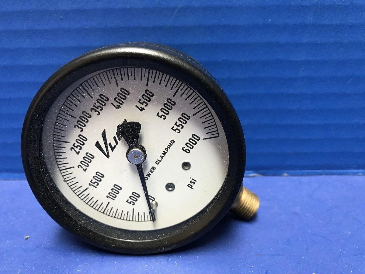 Used Vlier G-5000 Pressure Gauge 0-6000 psi, New