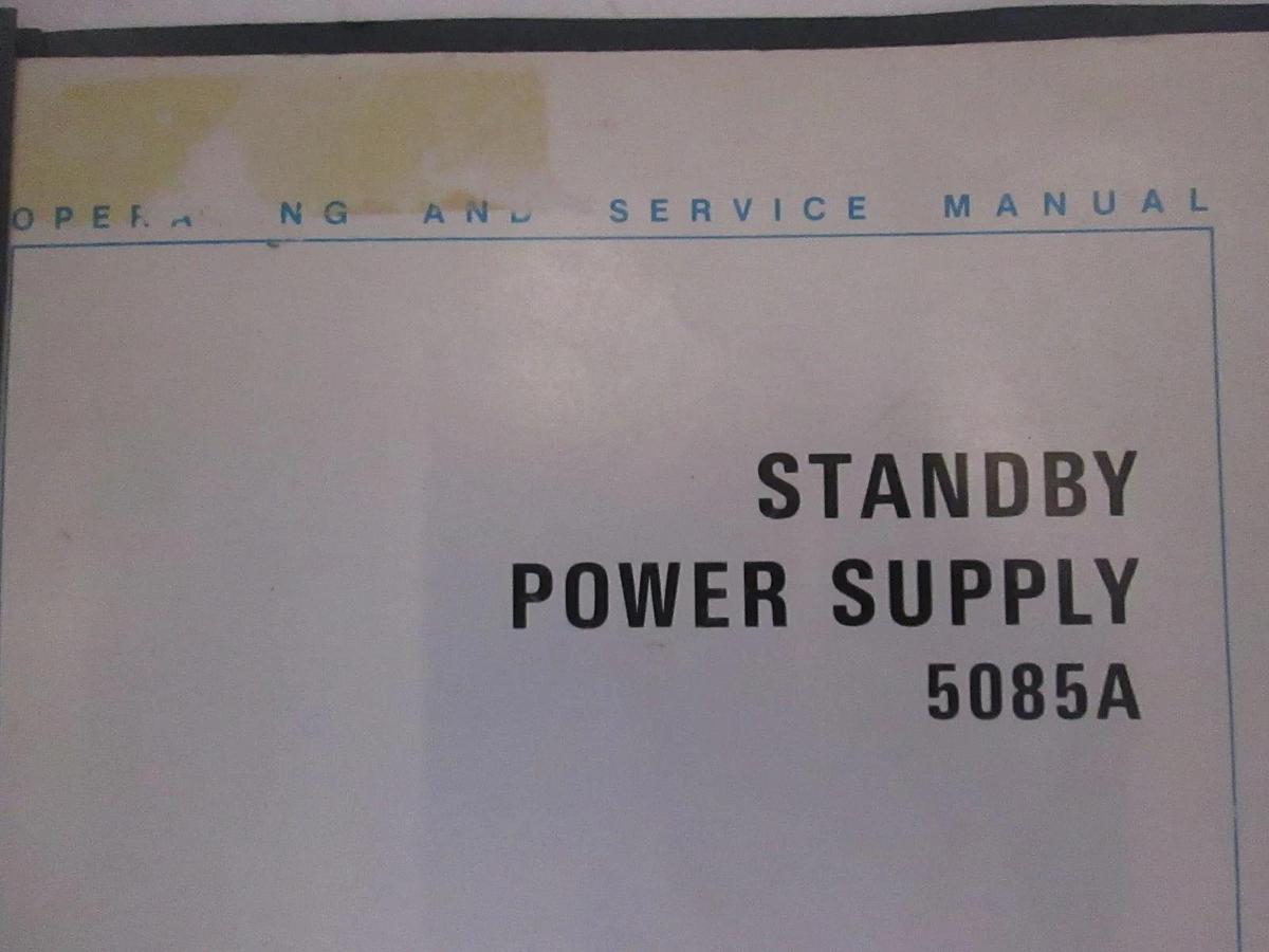Used HP Standby Power Supply 5085A Operation and Service Manual, Used