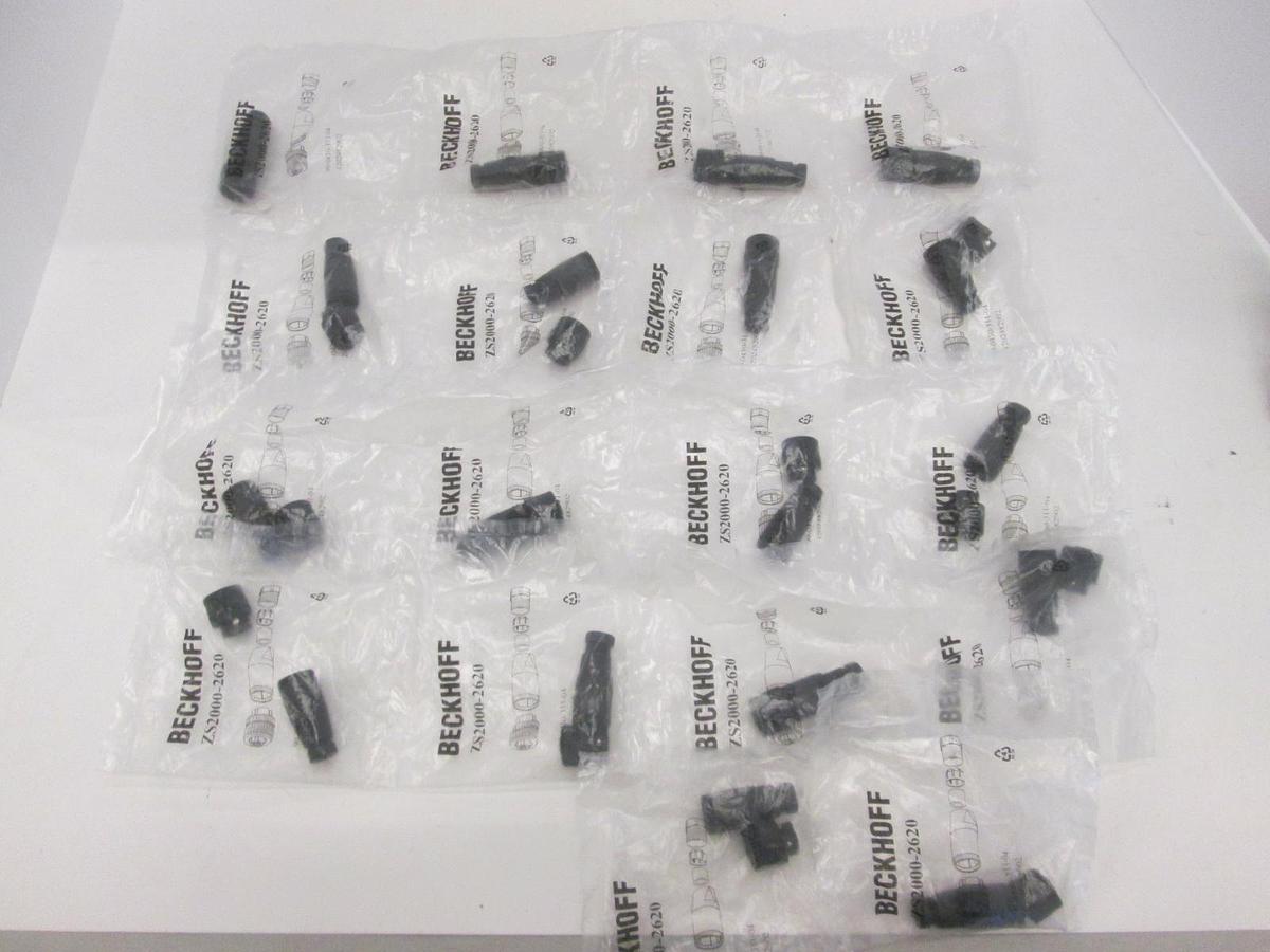 Beckhoff, ZS2000-2620, M12 Socket Field Assy Connector, New, Lot of 18