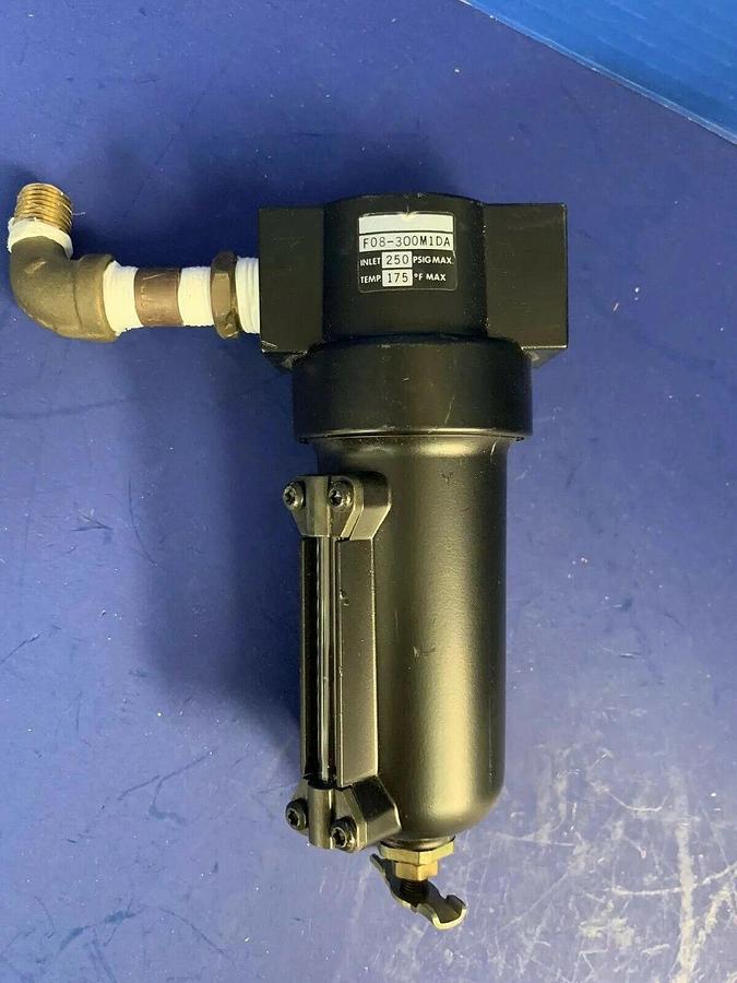 Used NORGREN F08-300M1DA Filter, Metal Bowl w/ Sight Glass, 1/2", Used