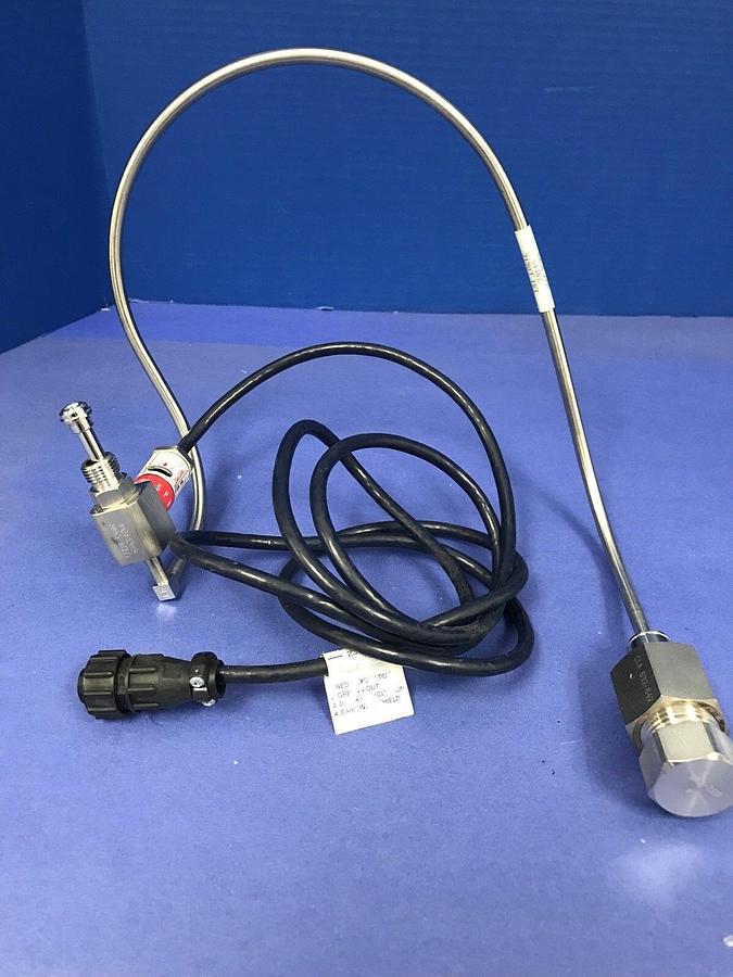 Used Cylinder Lead Pigtail for H.P. Gas Panel w/ CGA 632-642 & NTT205 Transducer