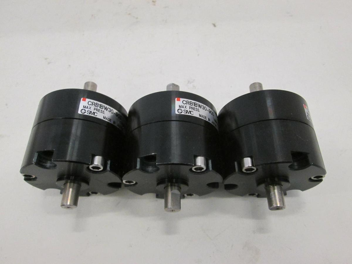 Used SMC, CRB1BW30-90S, Rotary Actuator, Used, Lot of 3