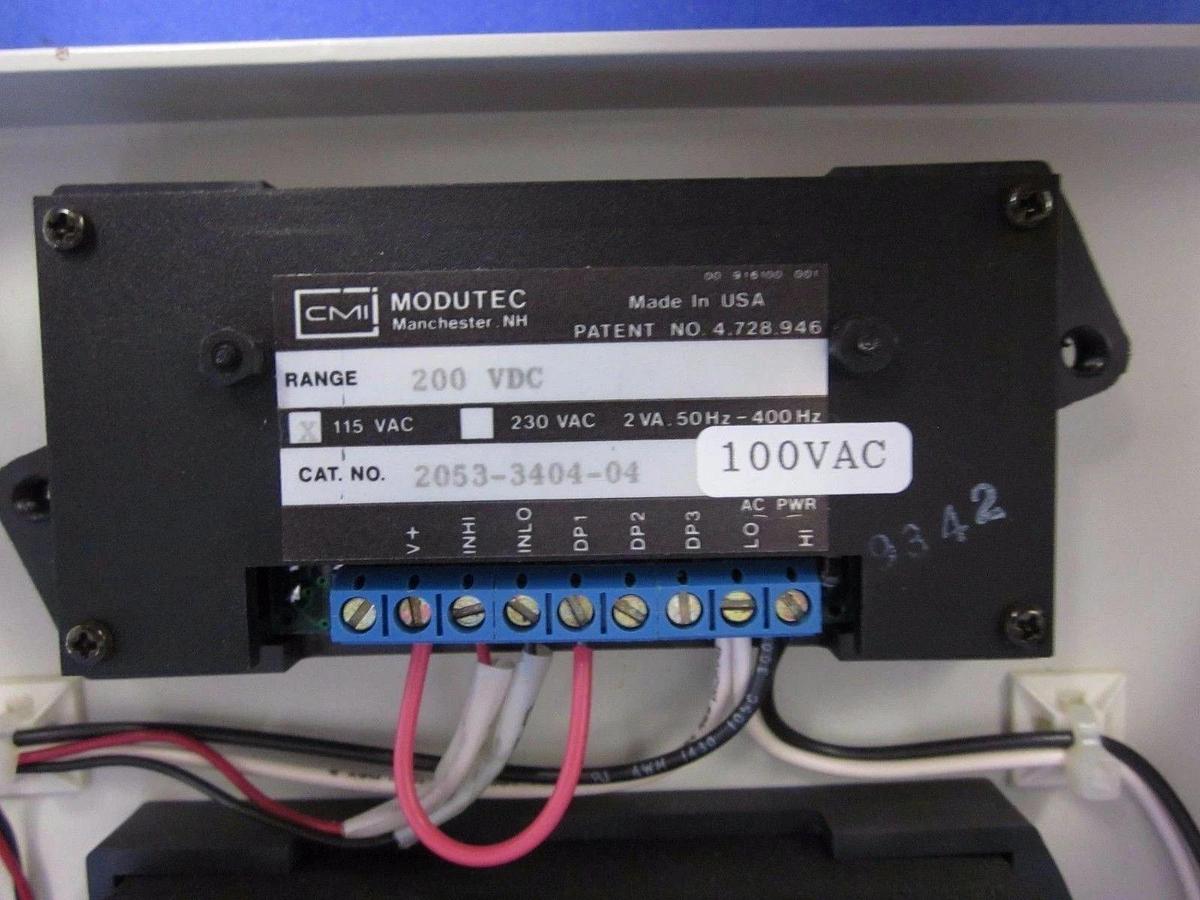 Used Varian LR300 Control Panel - 2 Pressure Controllers and 6 CMI Modutec Meters