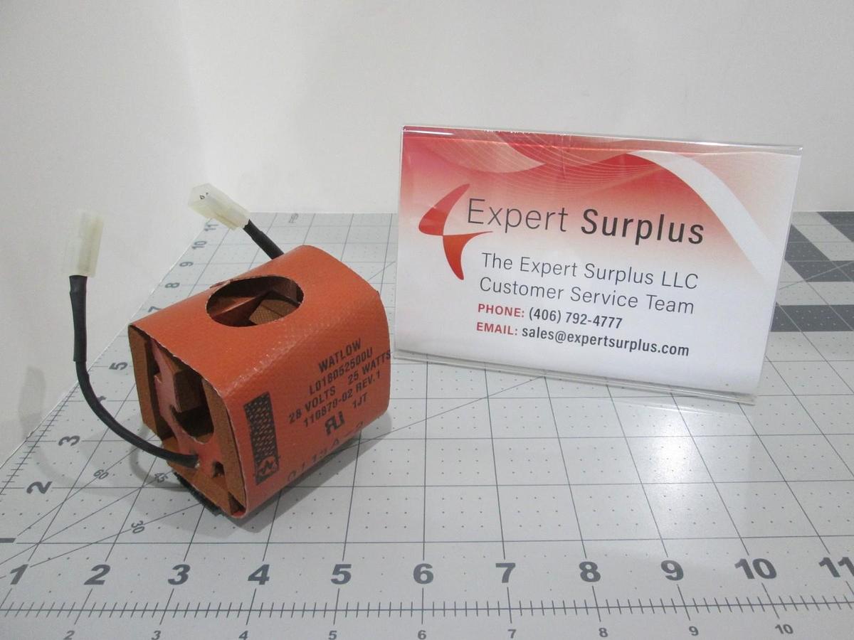 Used Watlow, L018052500U, Heater Jacket for MKS 148 Valve, 28V, 25W, New
