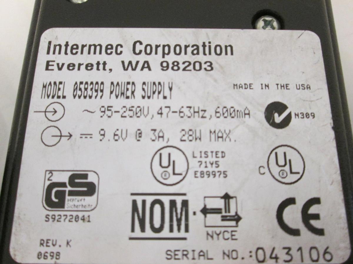 Used Intermec, Model: 058399, Power Supply, Used