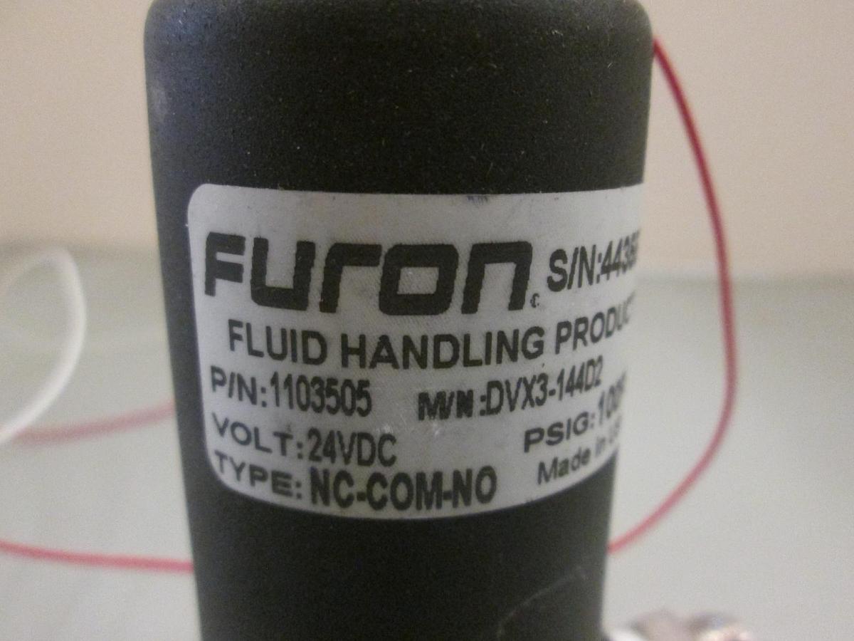 Used Furon, Solenoid Valve, DVX3-144D2, 100 PSI, Used