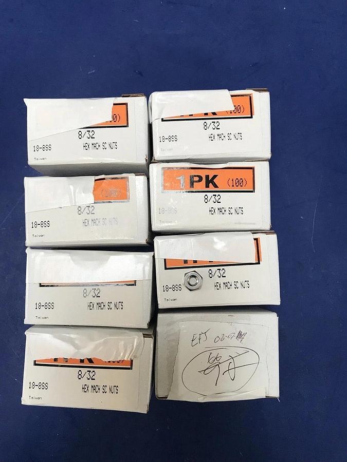 8/32 Hex Machine Screw Nut, Lot of 750, New