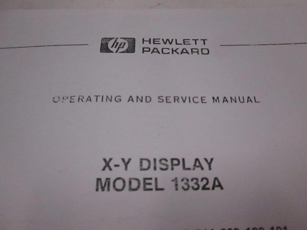 Used HP X-Y Display Model 1332A Operating and Service Manual, Used