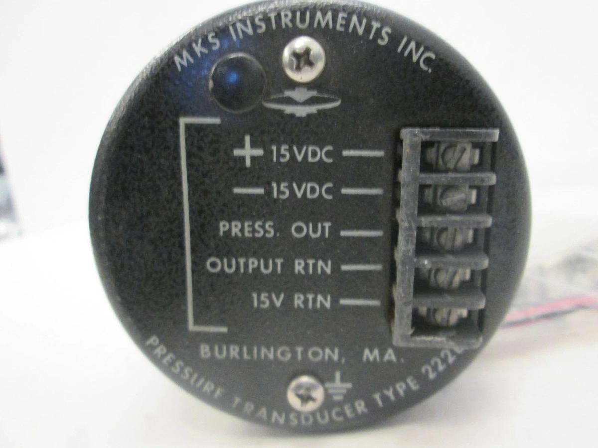 Used MKS, Baratron 10 Torr Pressure Transducer, 222BHS-A-A-10SP9-81, Used