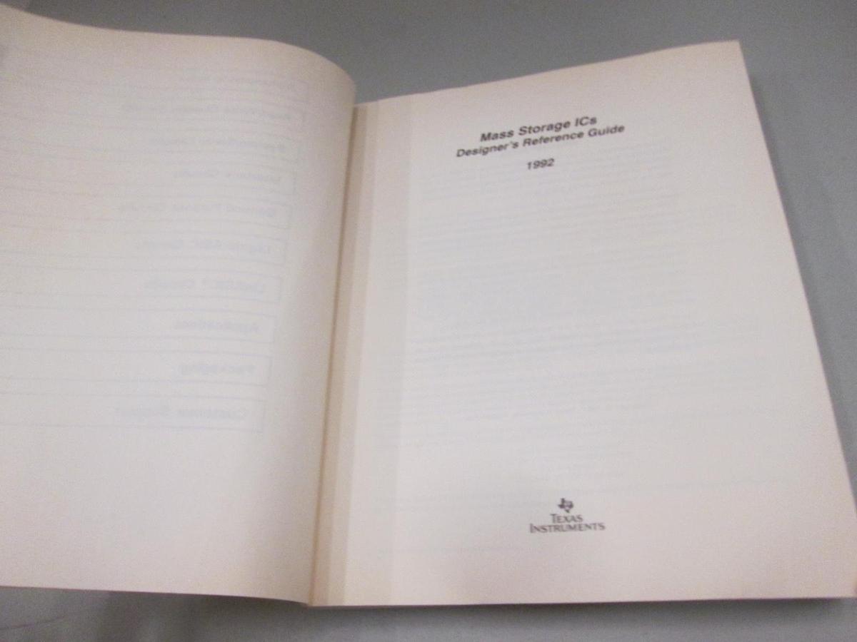 Used Texas Instruments, Mass Storage ICs, Designers Reference Guide, Used