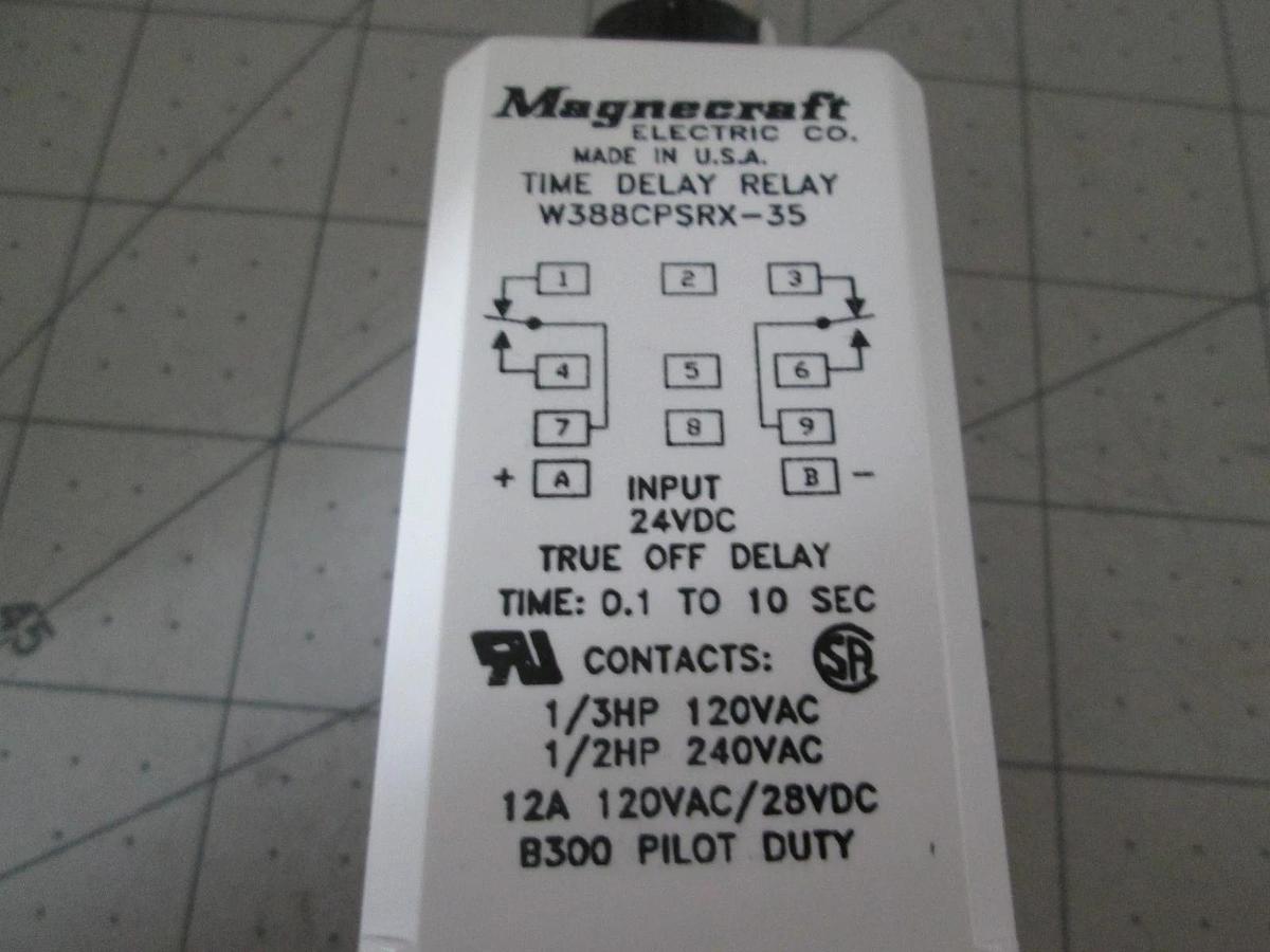Magnecraft, W388CPSRX-35, Time Delay Relay, Input 24VDC, 0.1-10 Sec, New