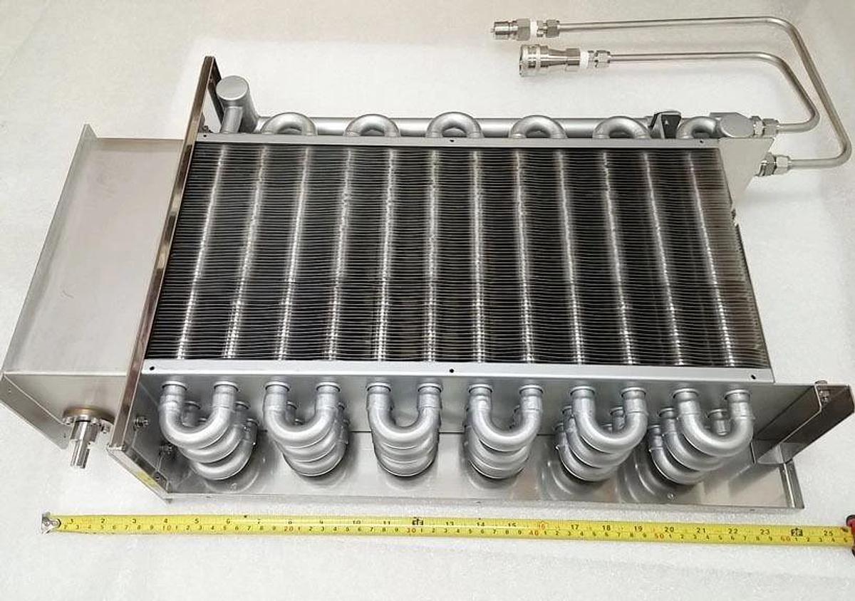 Used Kokusai Stainless Steel Heat Exchanger with Fuji Seiki Throttle Valve, Used