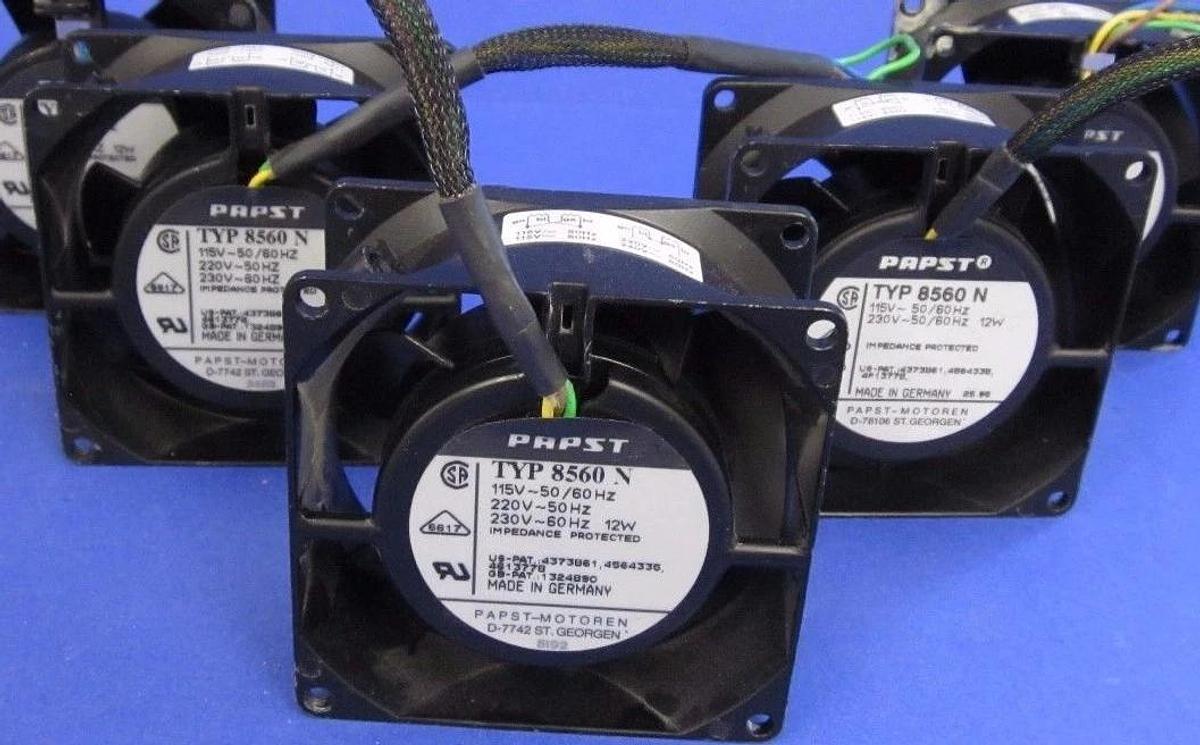 Used Papst 8560N Metal Fan, 30mm x 80mm x 80Mm, 115/230V, 12W - Used - LOT of 3