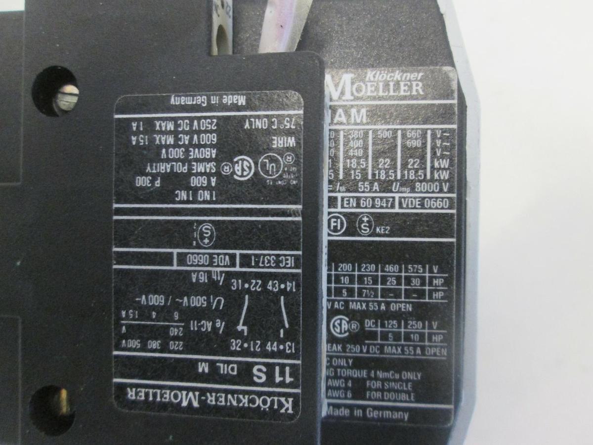 Used Klockner Moeller, DIL 1AM, Contactor, Used
