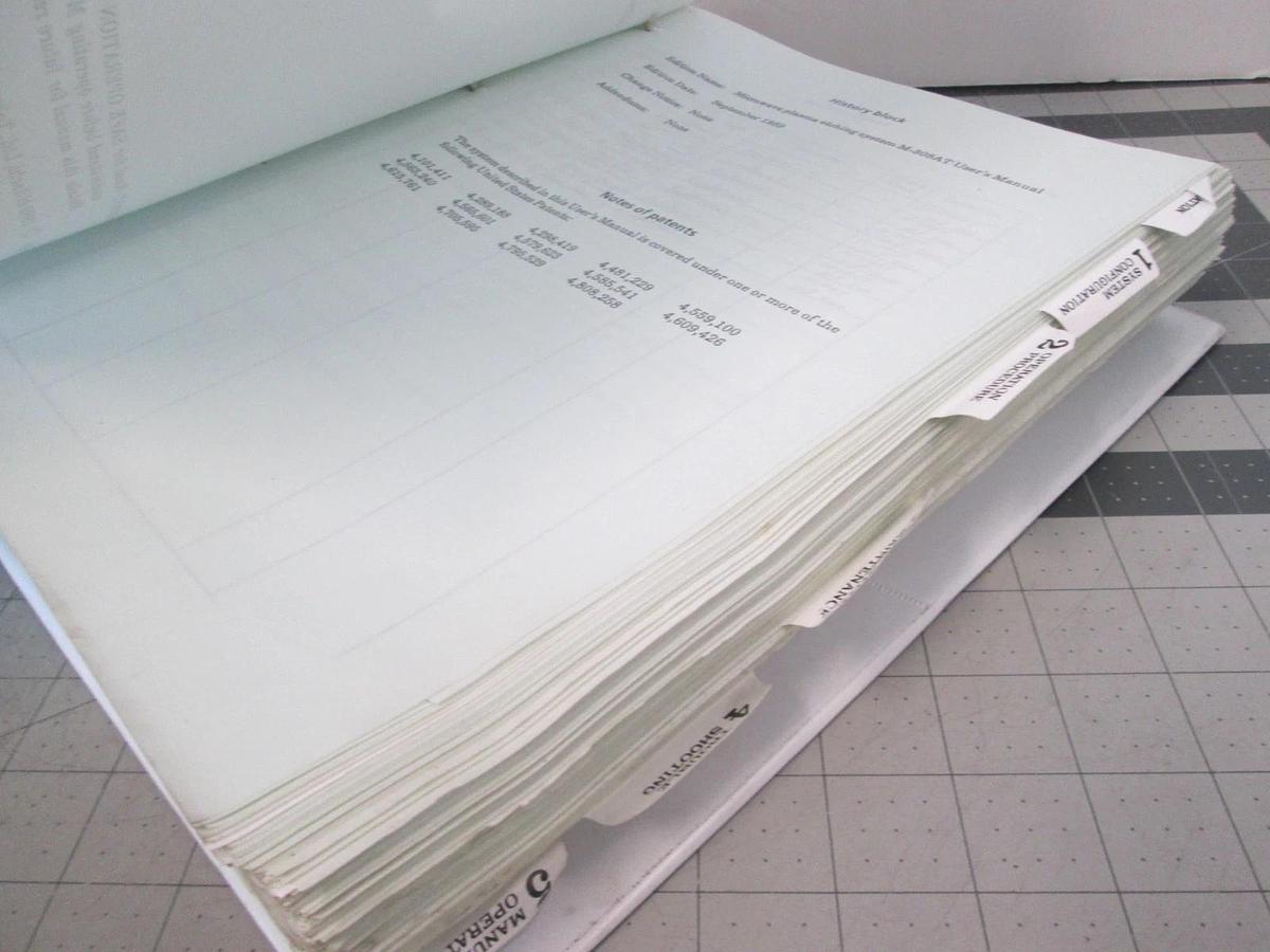 Used Hitachi, M-308AT, Plasma Etching System, User's Manual Volume One, Used