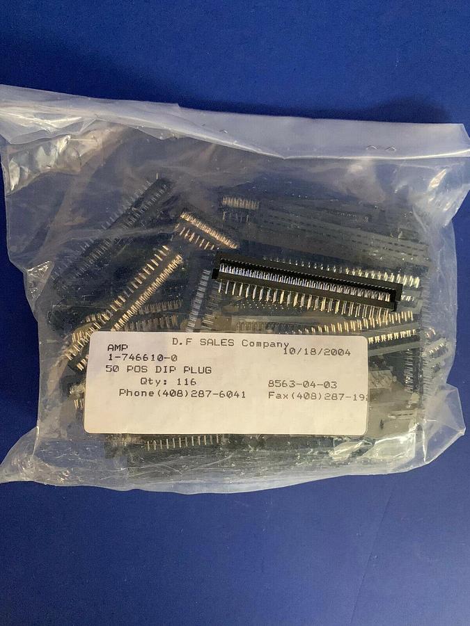 AMP 1-746610-0 DIP Header Connector, 50 pos Ribbon Cable, Lot of 50