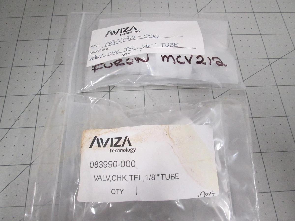 Furon, MCV212, Check Valve, TEF Mini, 1/8" OD 2-4PSIG, New, Lot of 2
