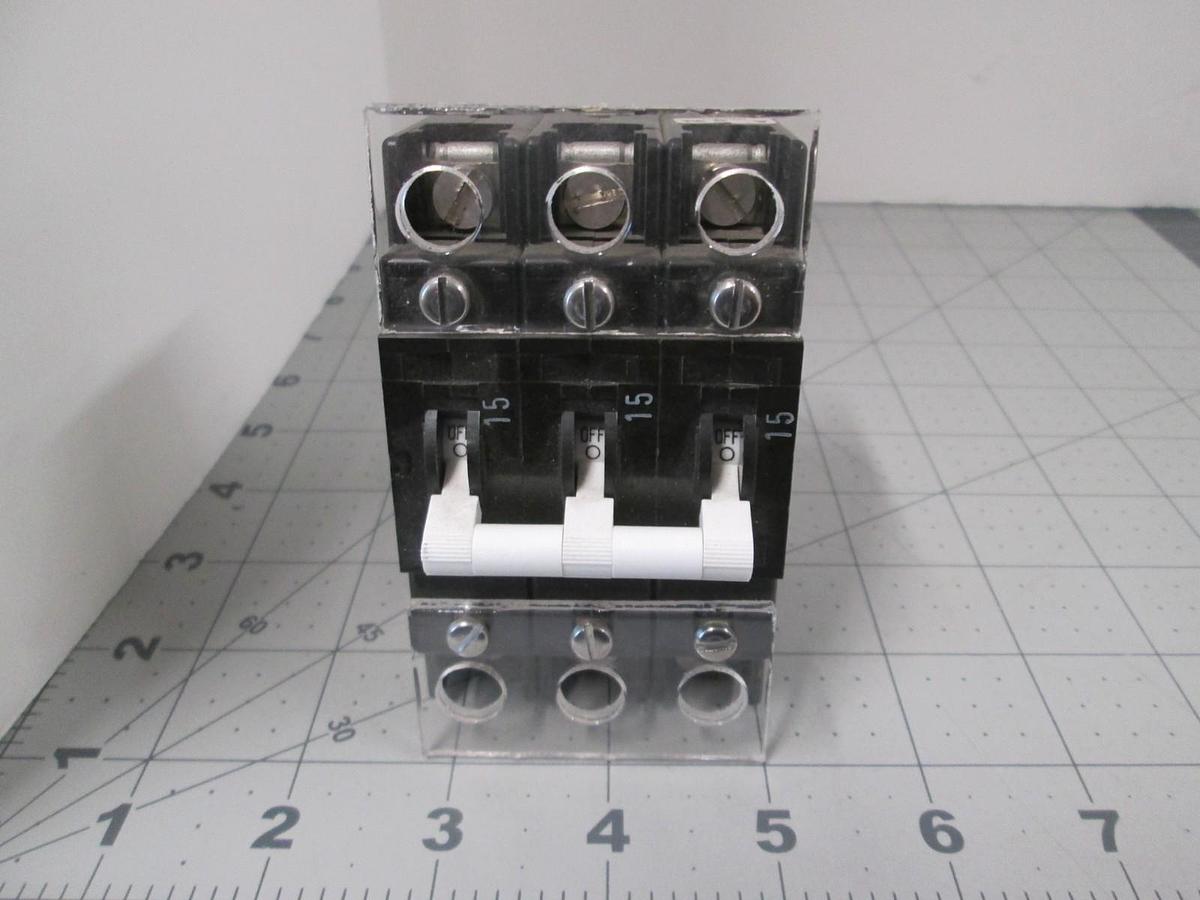 Used Airpax, IELHR111-26267-7-V, 15A, Circuit Breaker, 3 Pole, Used